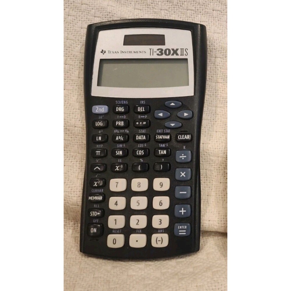 Texas Instruments TI-30XIIS Scientific Calculator, Black with Blue Accents